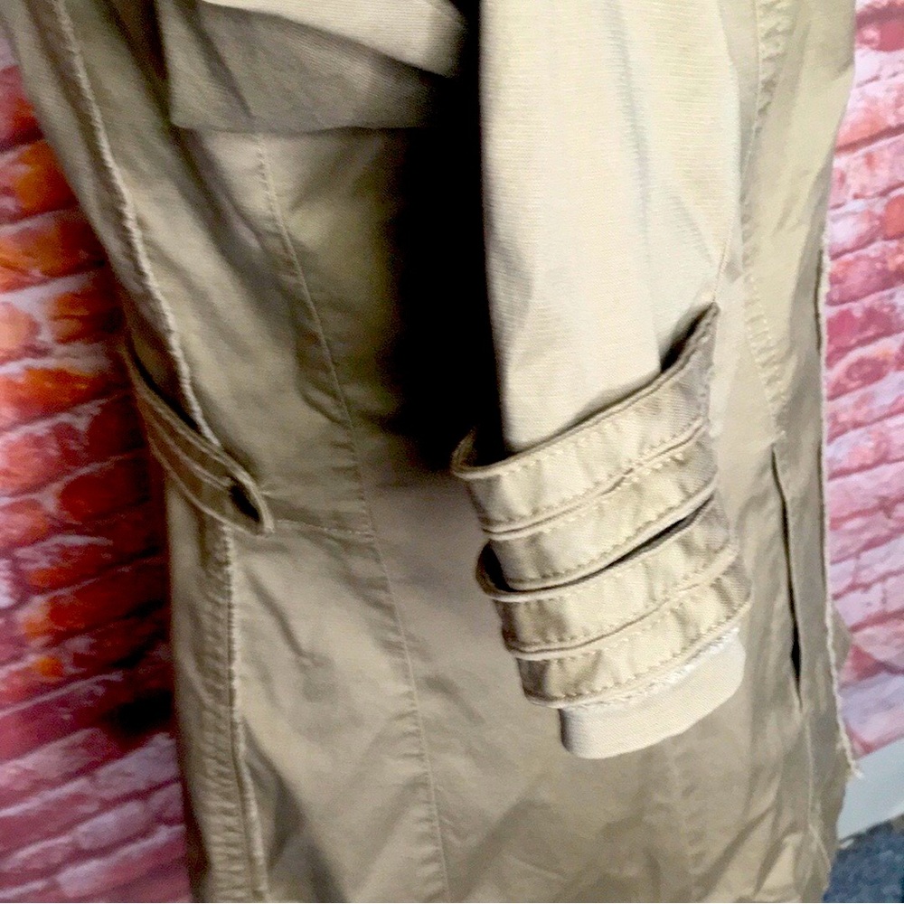 White house Black Market Khaki Tan  Twill Military Style Jacket - Picture 6 of 12